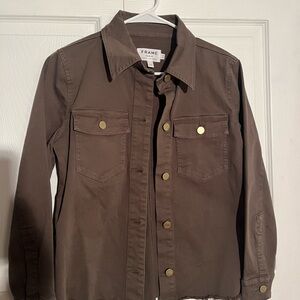 Frame Brown Button-Up Jacket